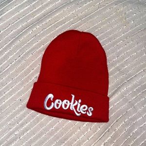 Red cookies beanie